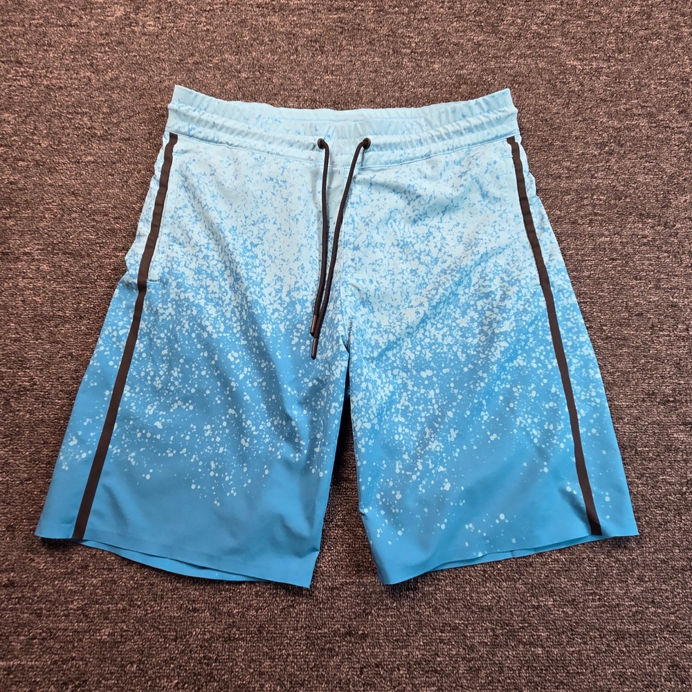 Oakley Athletic Shorts Mens Medium Blue Gradient Splatter Performance Sporty Gym